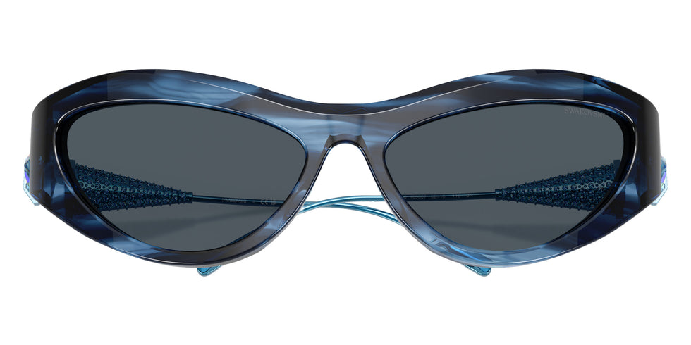 Swarovski SK6046 109087 60 - Striped Blue / Dark Gray #id:sk6046109087_s:104120