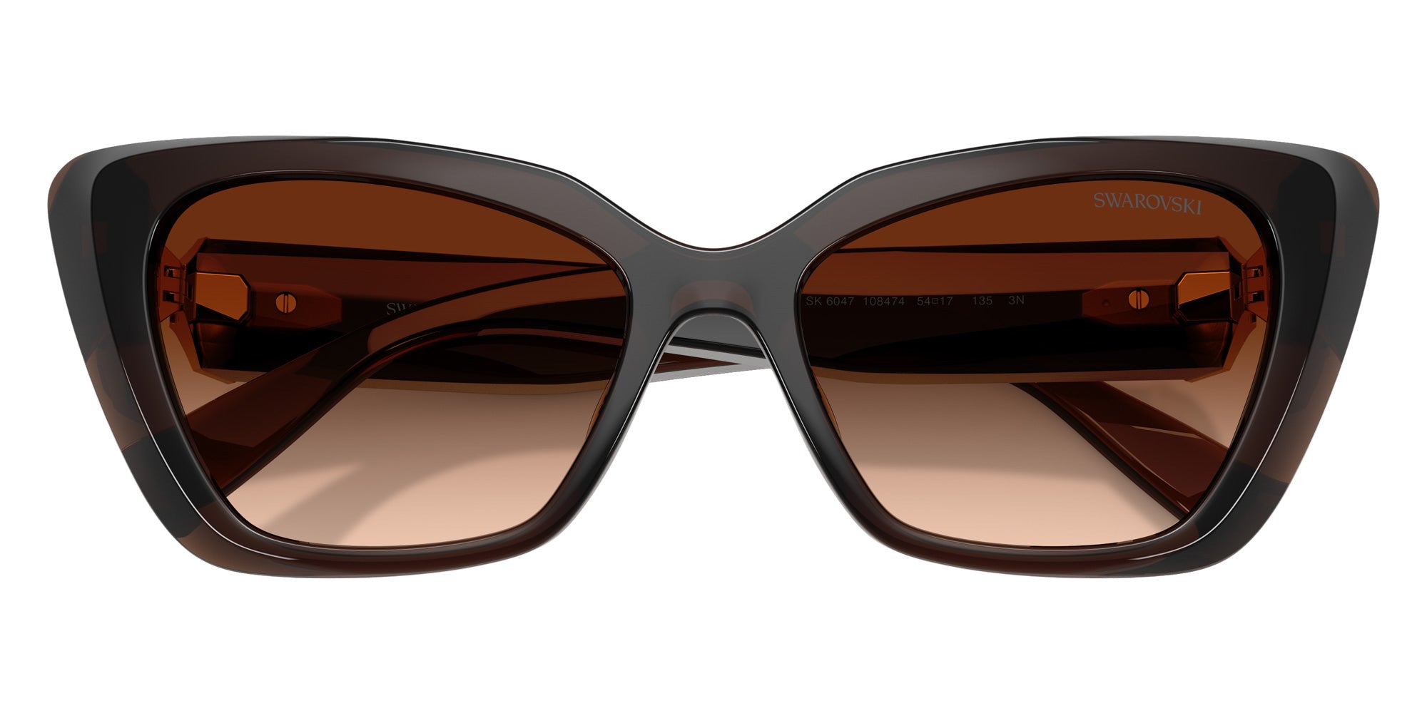 Swarovski SK6047 108474 54 - Transparent Brown / Brown Gradient #id:sk6047108474_s:108120