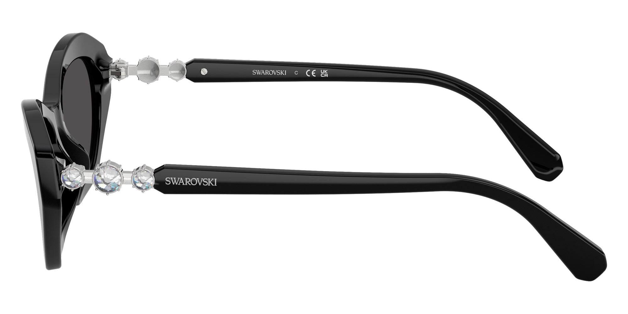 Swarovski SK6048F 103887 54 - Black / Dark Gray #id:sk6048f103887_s:100110