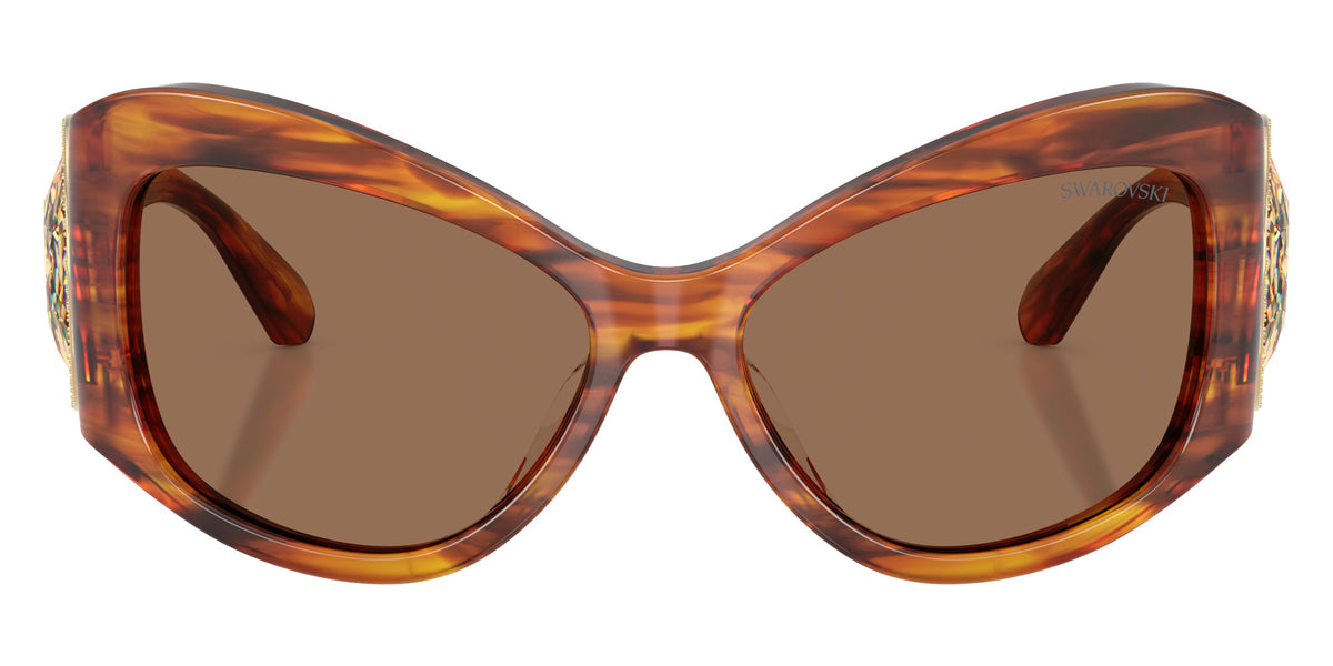 Swarovski SK6074U 109173 58 - Striped Havana / Dark Brown #id:sk6074u109173_s:102100
