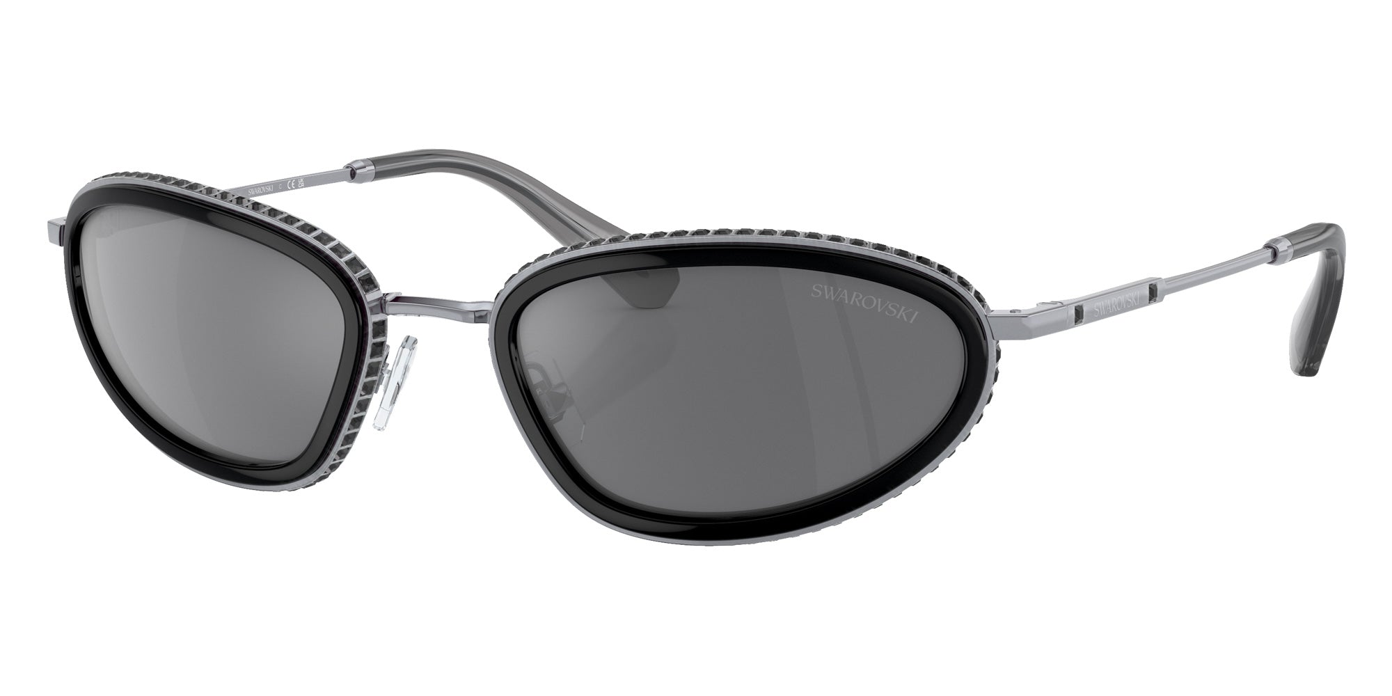 Swarovski SK7004 40116G 55 - Dark Silver/Black / Gray Mirrored Black #id:sk700440116g_s:104105