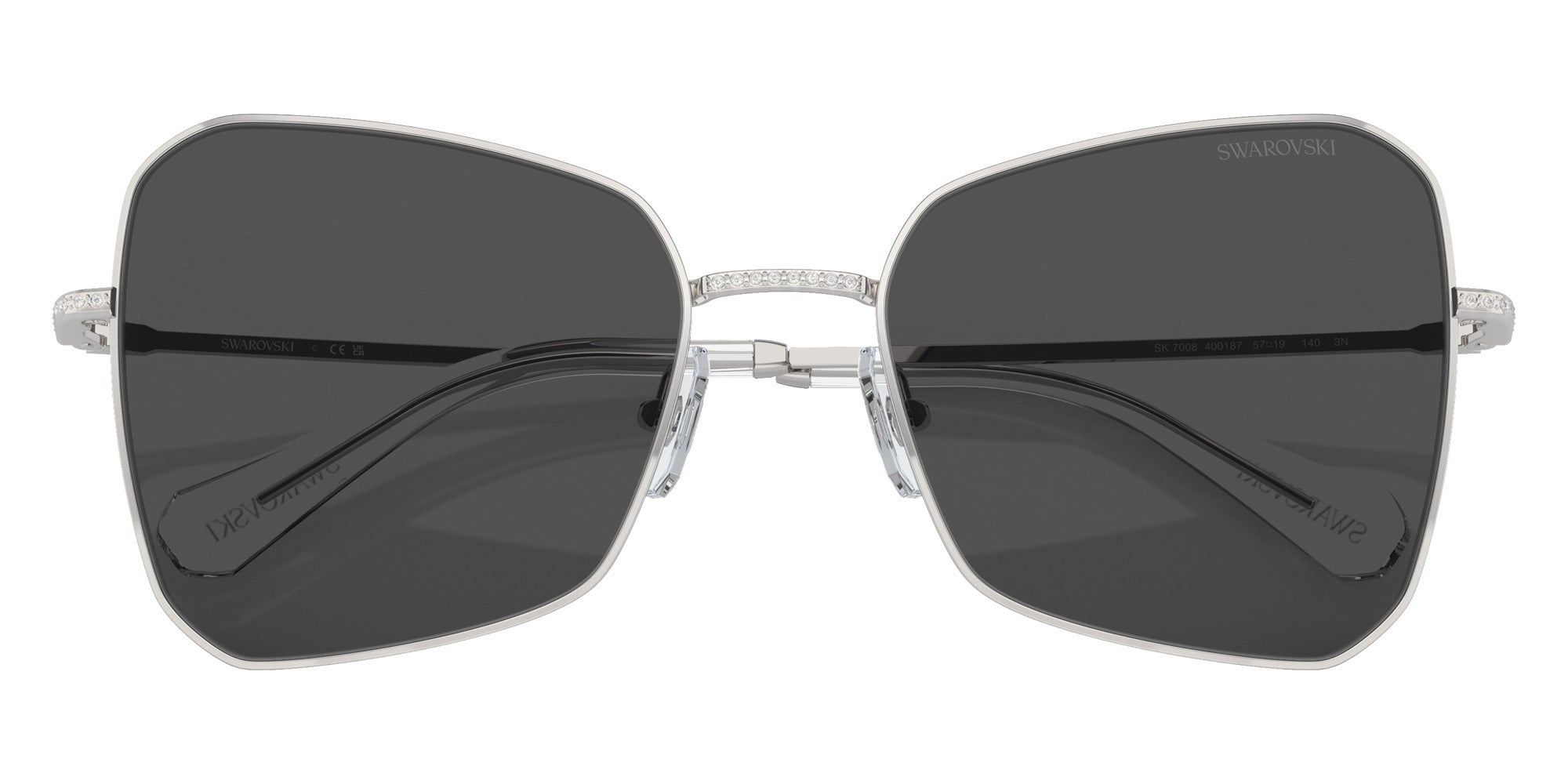 Swarovski SK7008 400187 57 - Silver / Dark Gray #id:sk7008400187_s:100120