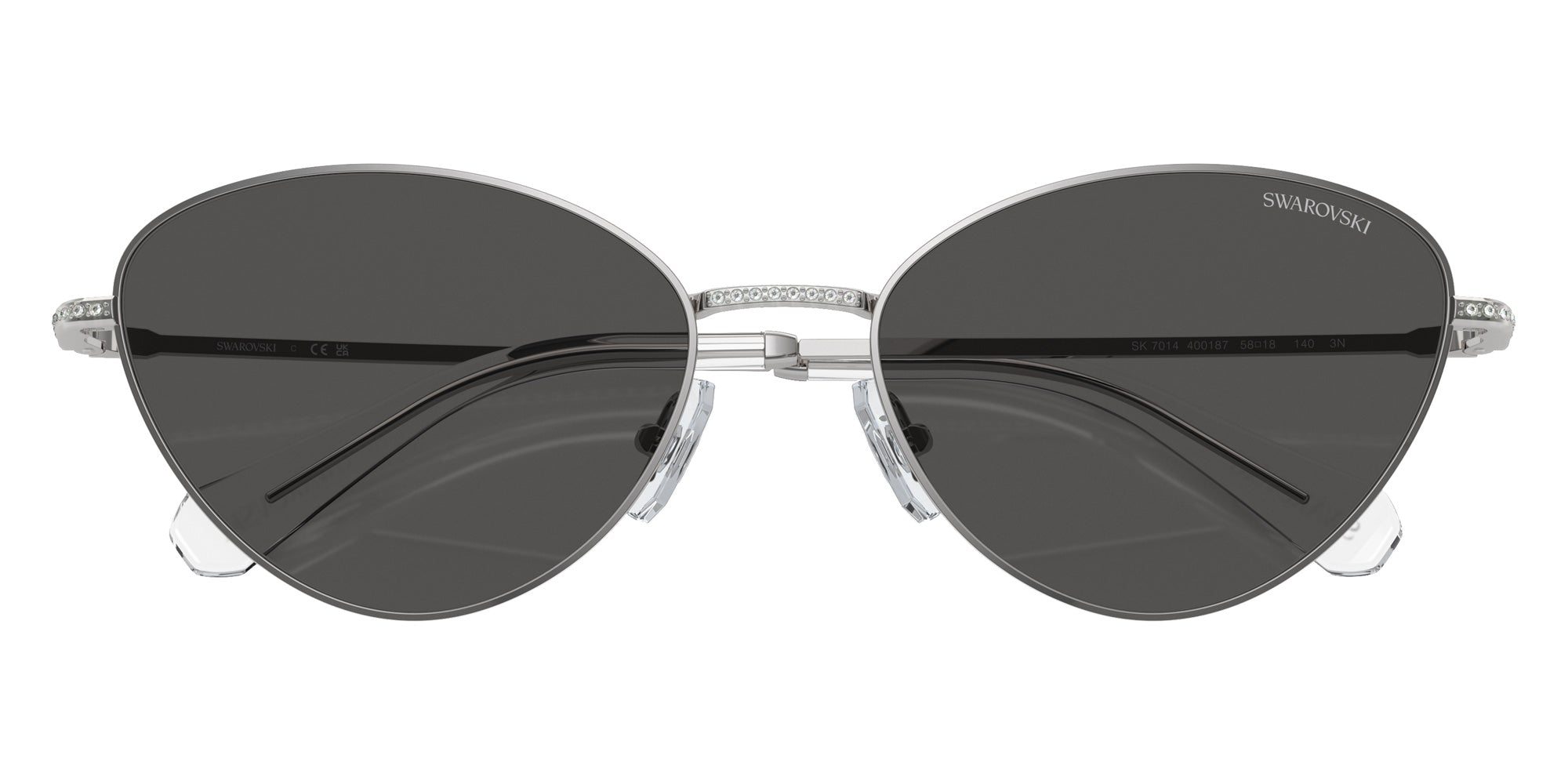 Swarovski SK7014 400187 58 - Silver / Dark Gray #id:sk7014400187_s:102120