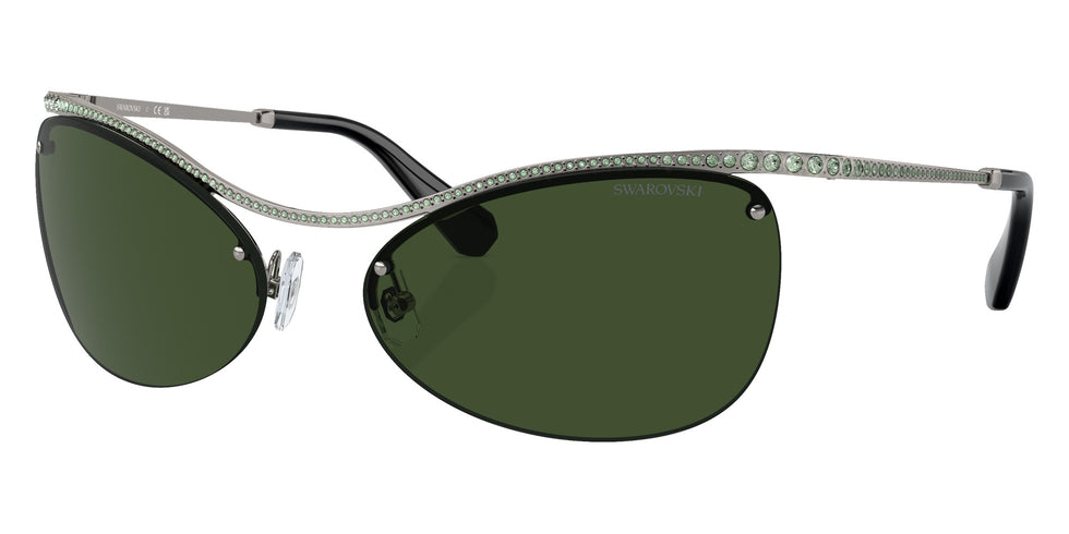Swarovski SK7018 400971 63 - Gunmetal / Dark Green #id:sk7018400971_s:106105