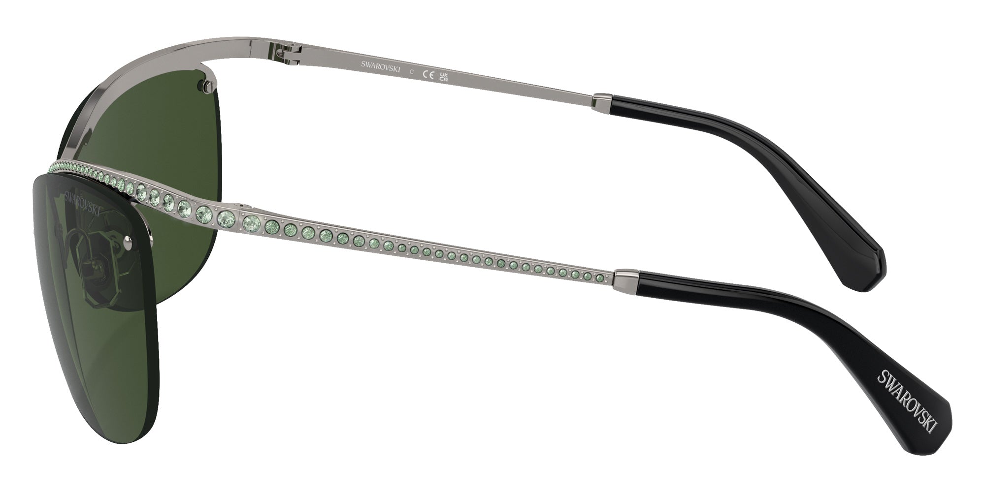 Swarovski SK7018 400971 63 - Gunmetal / Dark Green #id:sk7018400971_s:106110