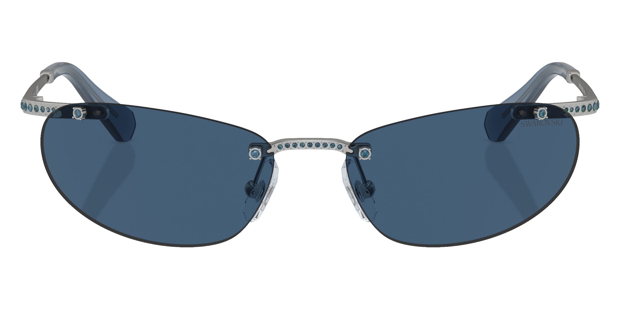 Swarovski SK7019 402555 59 - Matte Silver / Dark Blue #id:sk7019402555_s:106100