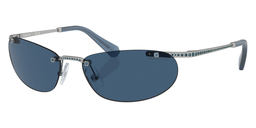 Swarovski SK7019 402555 59 - Matte Silver / Dark Blue #id:sk7019402555_s:106105