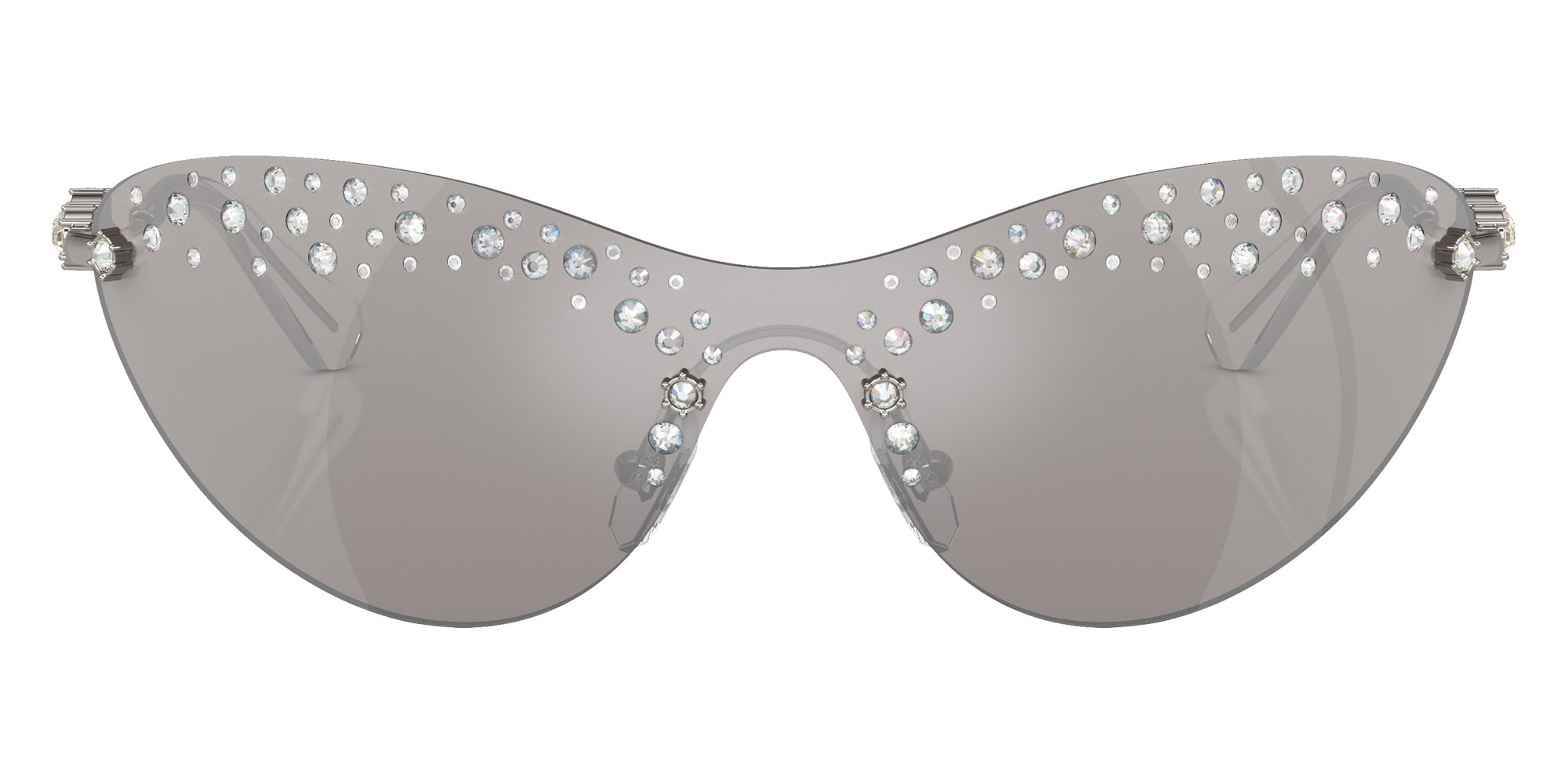 Swarovski SK7023 40096G 137 - Gunmetal / Light Gray Mirrored Silver #id:sk702340096g_s:100100