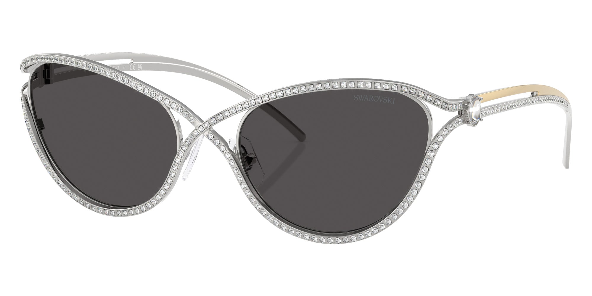 Swarovski SK7025 400187 58 - Silver / Dark Gray #id:sk7025400187_s:100105