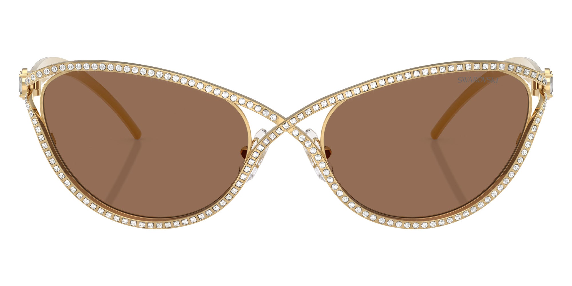 Swarovski SK7025 400473 58 - Gold / Dark Brown #id:sk7025400473_s:102100
