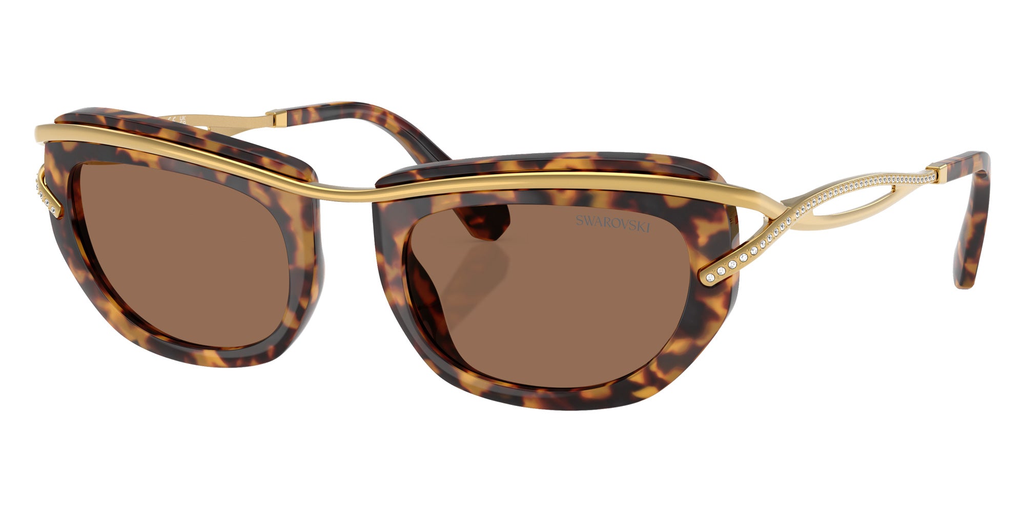 Swarovski SK7026 403573 52 - Light Havana / Dark Brown #id:sk7026403573_s:102105