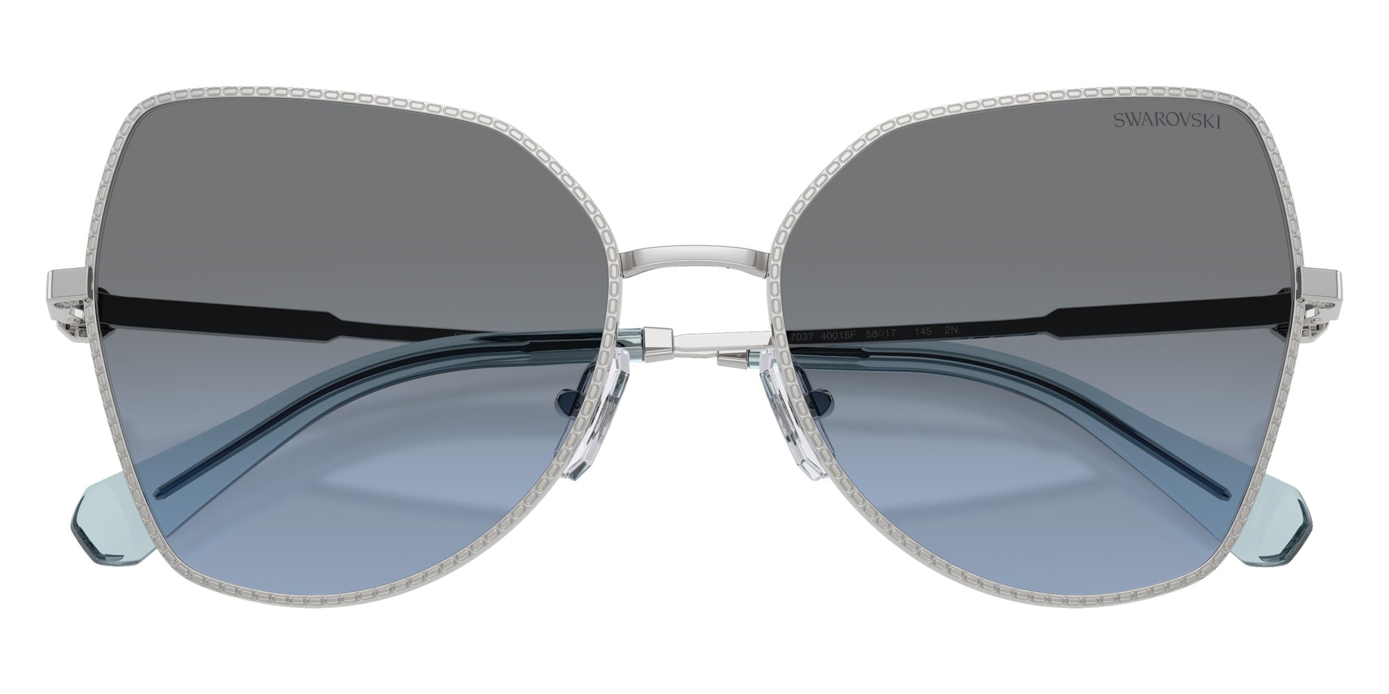 Swarovski SK7037 40018F 58 - Silver / Blue Gradient Gray #id:sk703740018f_s:100120