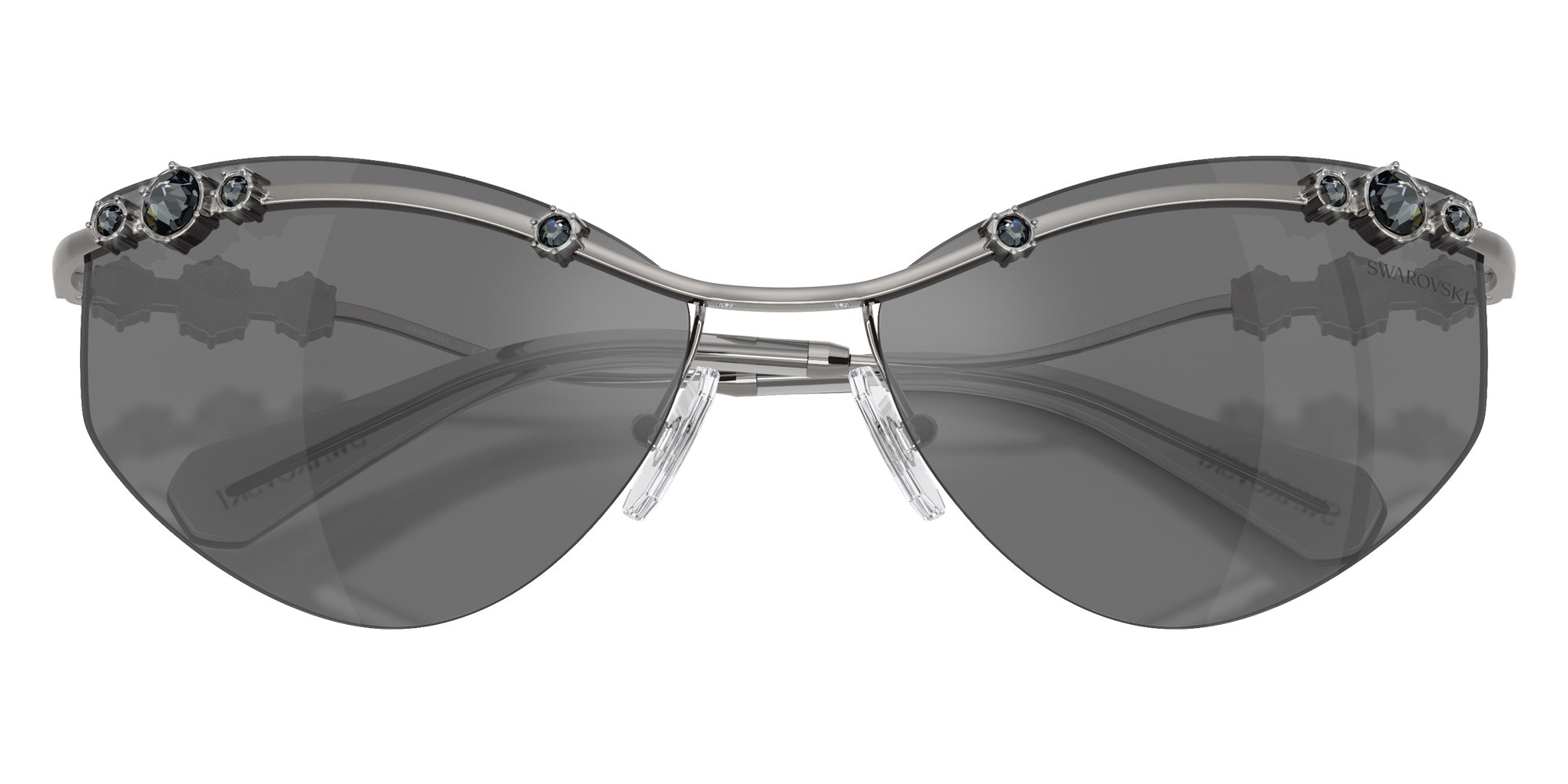 Swarovski SK7039 40096G 61 - Gunmetal / Gray Mirrored Black #id:sk703940096g_s:102120