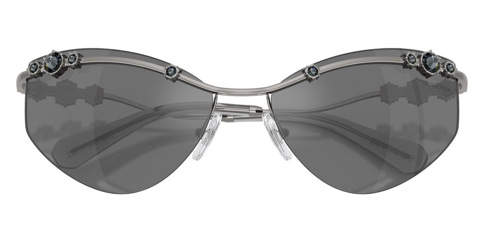 Swarovski SK7039 40096G 61 - Gunmetal / Gray Mirrored Black #id:sk703940096g_s:102120