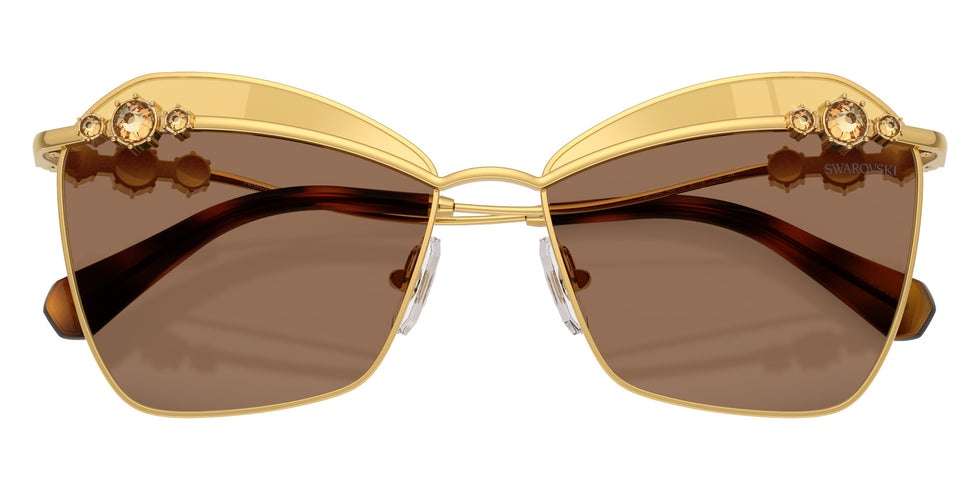 Swarovski SK7040 4007TO 57 - Yellow Gold / Brown Swarovski Gold Mirrored #id:sk70404007to_s:104120