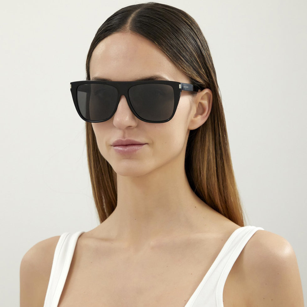 Saint Laurent SL 1/F 002 58 - Black / Silver Flash #id:sl1f002_s:100105