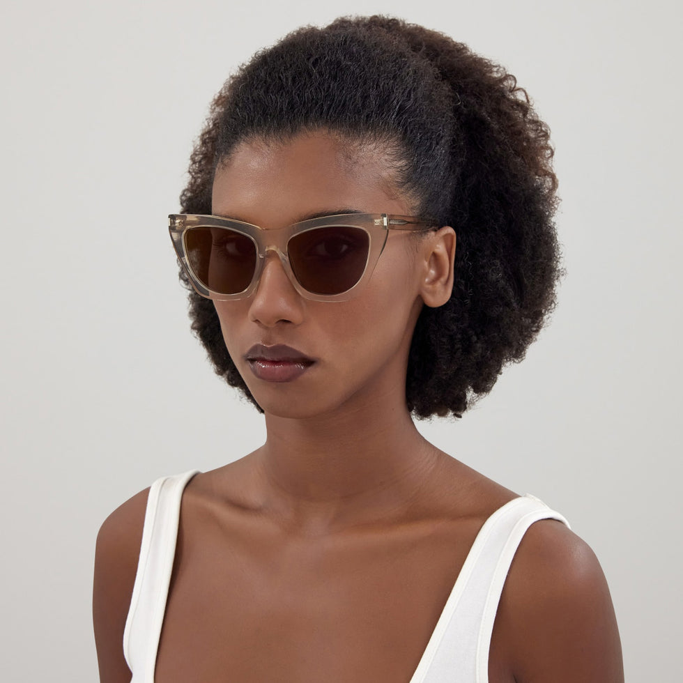 Saint Laurent SL 214 KATE 023 55 - Nude / Copper Flash #id:sl214kate023_s:112115