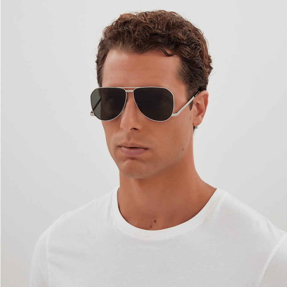 Saint Laurent SL 690 DUST 002 61 - Silver / Gray #id:sl690dust002_s:100115