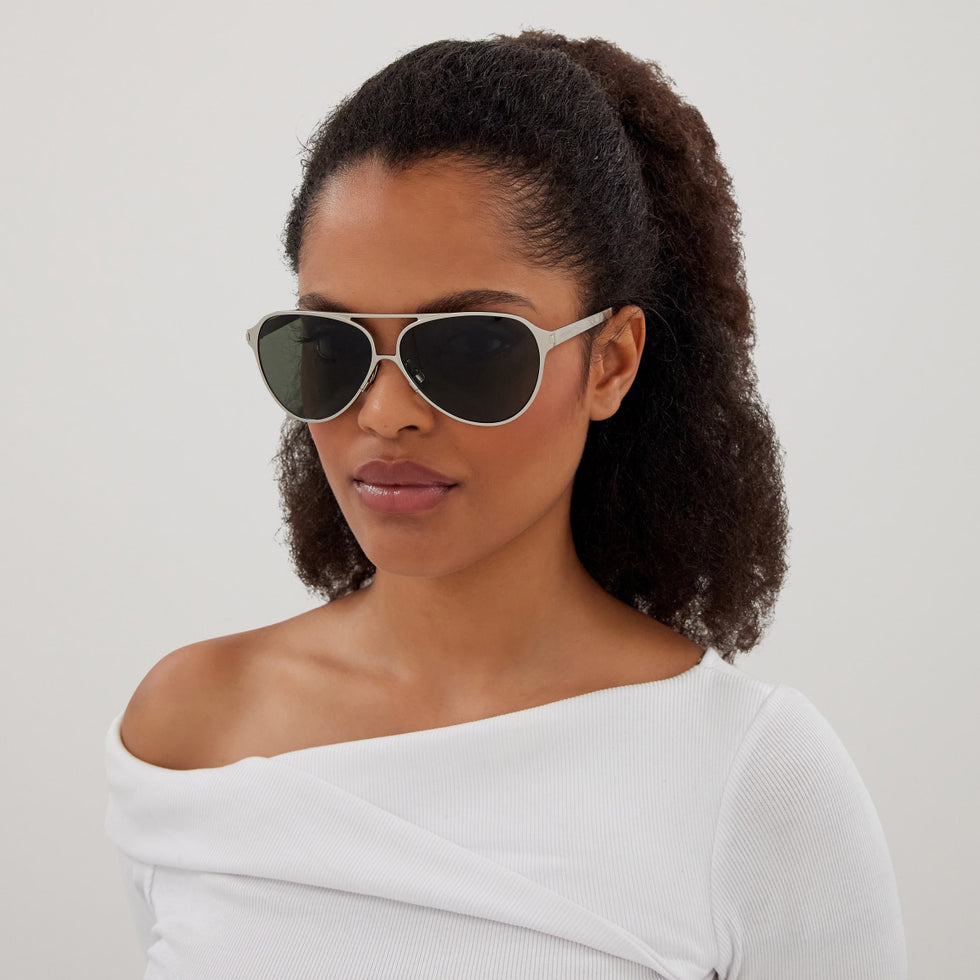 Saint Laurent SL 734 002 62 - Silver / Gray #id:sl734002_s:102115