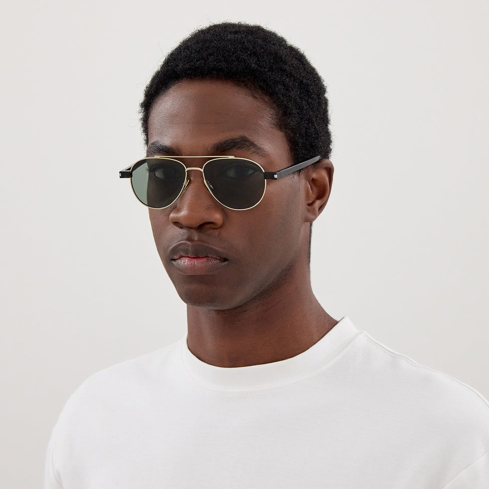 Saint Laurent SL 843 003 54 - Gold/Havana / Green #id:sl843003_s:104115