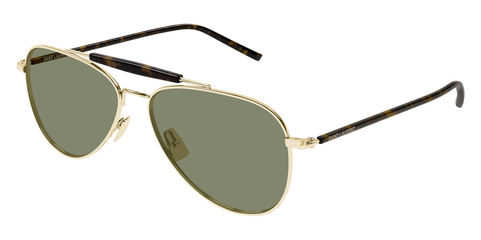 Saint Laurent SL 864 003 57 - Gold/Havana / Green #id:sl864003_s:104105