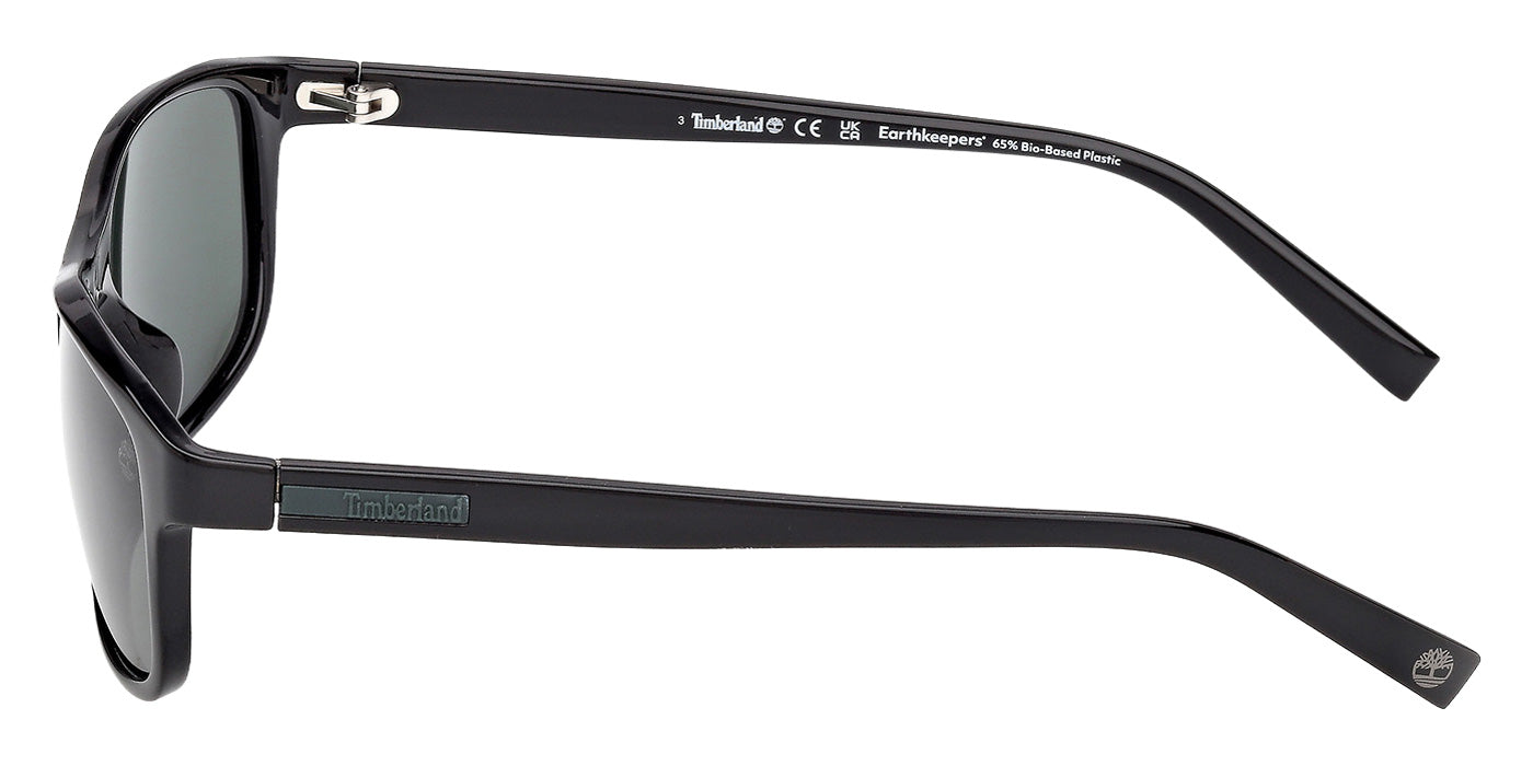 Timberland TB00057-H 01R 58 - Shiny Black / Green Polarized #id:tb00057h01r_s:100110