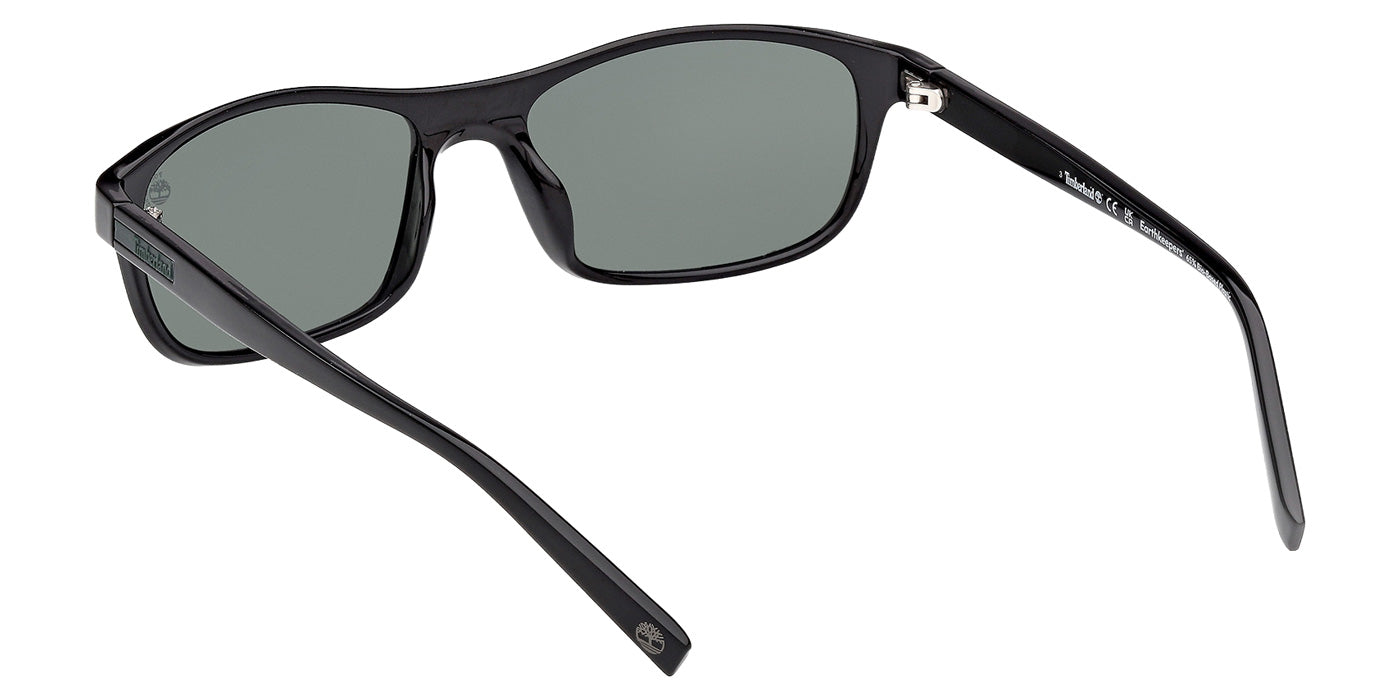Timberland TB00057-H 01R 58 - Shiny Black / Green Polarized #id:tb00057h01r_s:100115