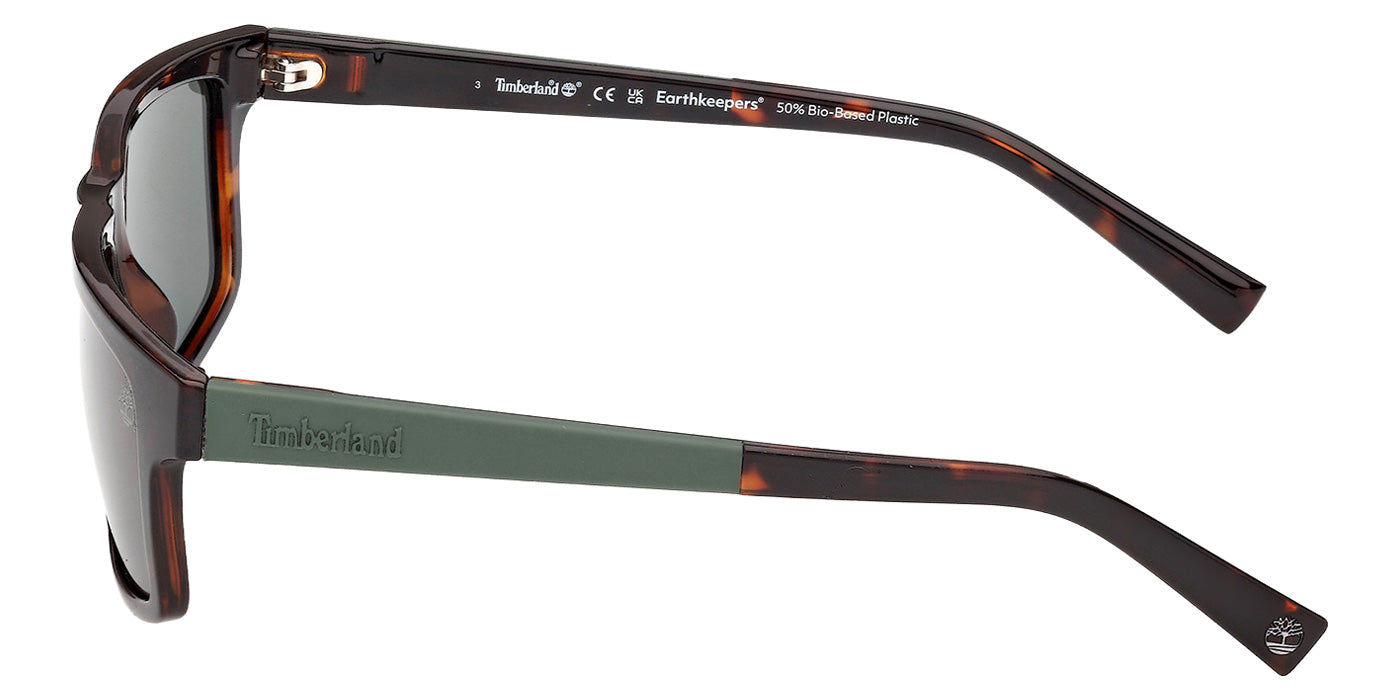 Timberland TB00070 52R 57 - Dark Havana / Green Polarized #id:tb0007052r_s:104110
