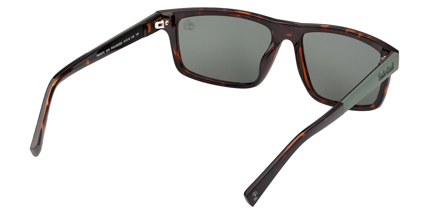Timberland TB00070 52R 57 - Dark Havana / Green Polarized #id:tb0007052r_s:104125