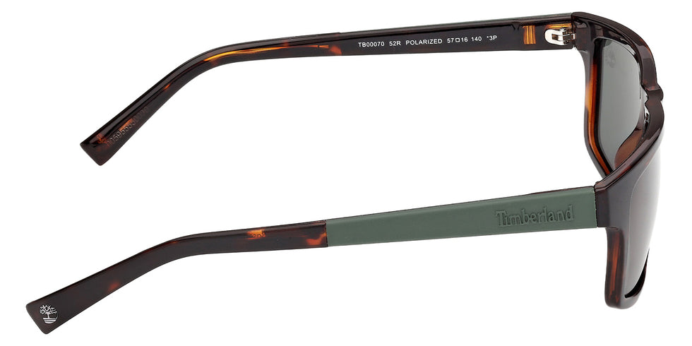 Timberland TB00070 52R 57 - Dark Havana / Green Polarized #id:tb0007052r_s:104130