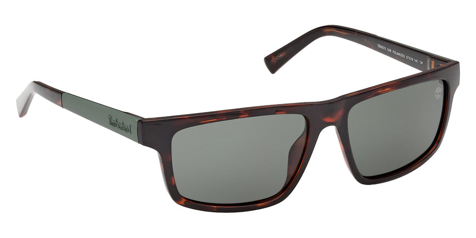 Timberland TB00070 52R 57 - Dark Havana / Green Polarized #id:tb0007052r_s:104135