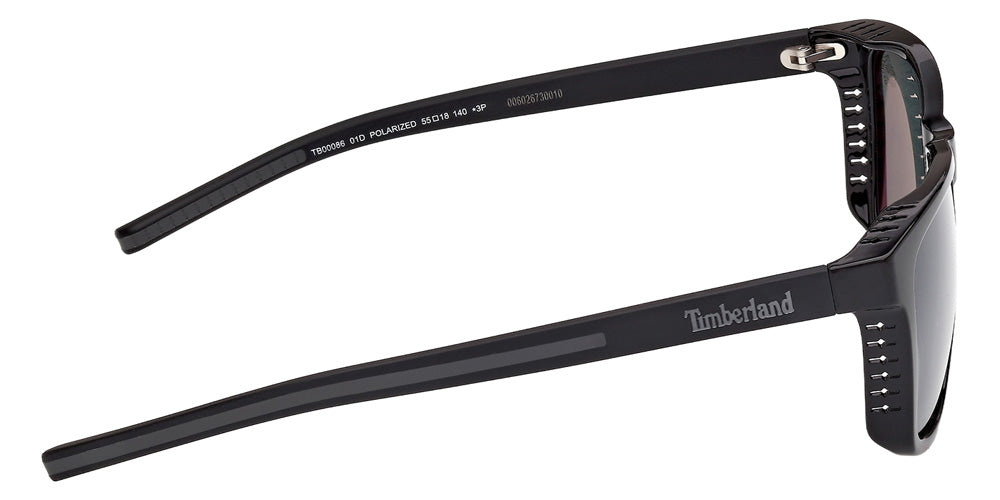 Timberland TB00086 01D 55 - Shiny Black / Smoke Polarized #id:tb0008601d_s:100130