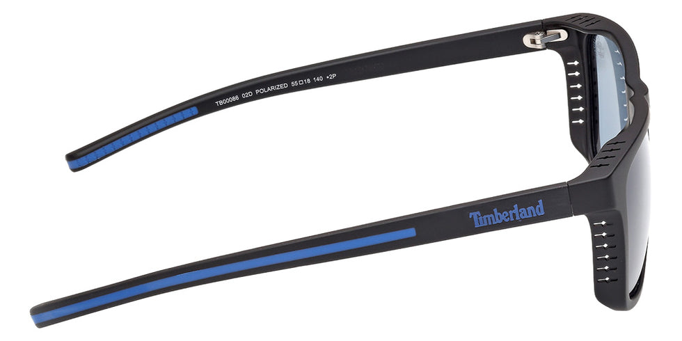 Timberland TB00086 02D 55 - Matte Black / Blue Polarized #id:tb0008602d_s:102130