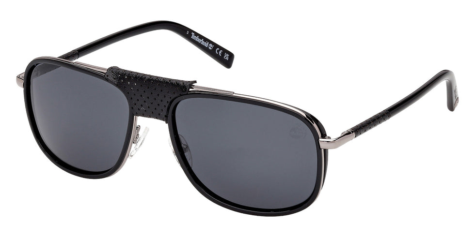 Timberland TB00091 01D 58 - Shiny Black / Smoke Polarized #id:tb0009101d_s:100105