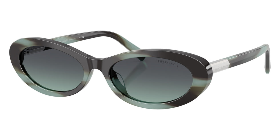 TIFFANY TF4250 84432G 56 - Striped Black Tiffany / Azure/Dark Gray #id:tf425084432g_s:104105