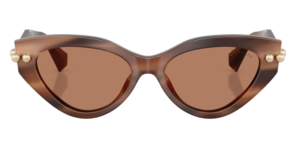 TIFFANY TF4268U 847573 53 - Striped Brown / Solid Brown #id:tf4268u847573_s:104100