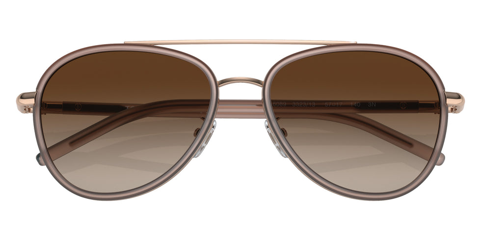 Tory Burch TY6089 332313 57 - Shiny Rose Gold / Milky Pink / Brown Gradient #id:ty6089332313_s:100120