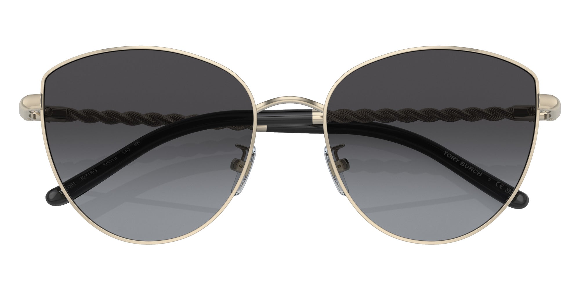 Tory Burch TY6091 32718G 56 - Shiny Light Gold / Gray Gradient #id:ty609132718g_s:100120
