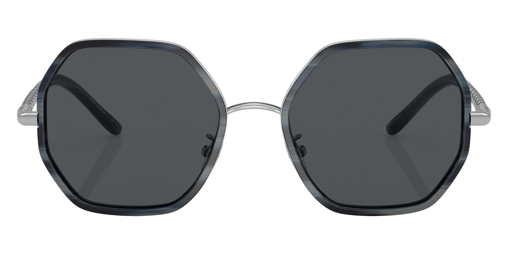 Tory Burch TY6092 333087 55 - Blue Horn / Solid Gray #id:ty6092333087_s:100100