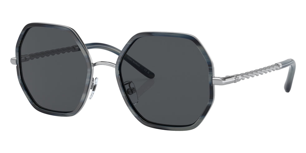 Tory Burch TY6092 333087 55 - Blue Horn / Solid Gray #id:ty6092333087_s:100105
