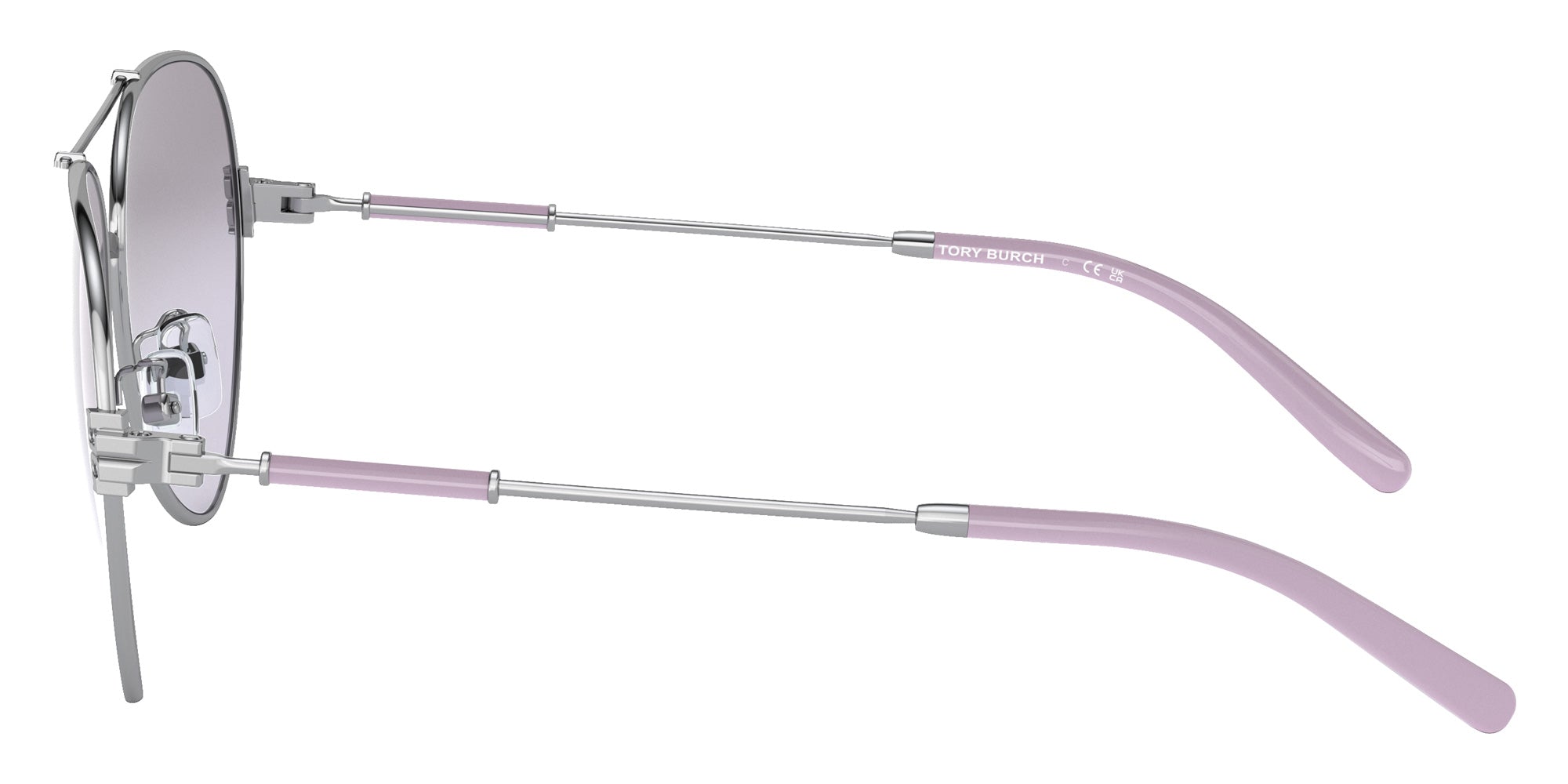 Tory Burch TY6098 33567A 58 - Silver / Violet Mirrored Gradient Silver #id:ty609833567a_s:102110
