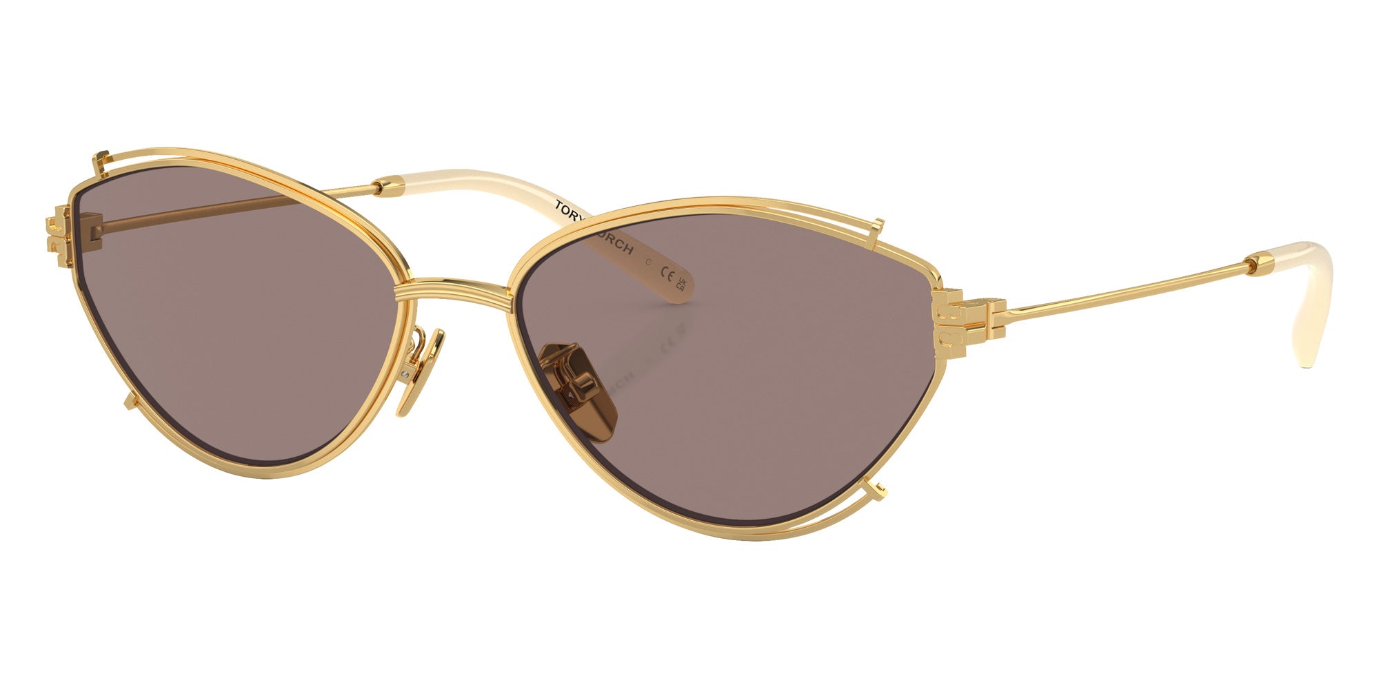 Tory Burch TY6103 32787N 55 - Shiny Gold / Light Purple Brown Mirrored #id:ty610332787n_s:100105