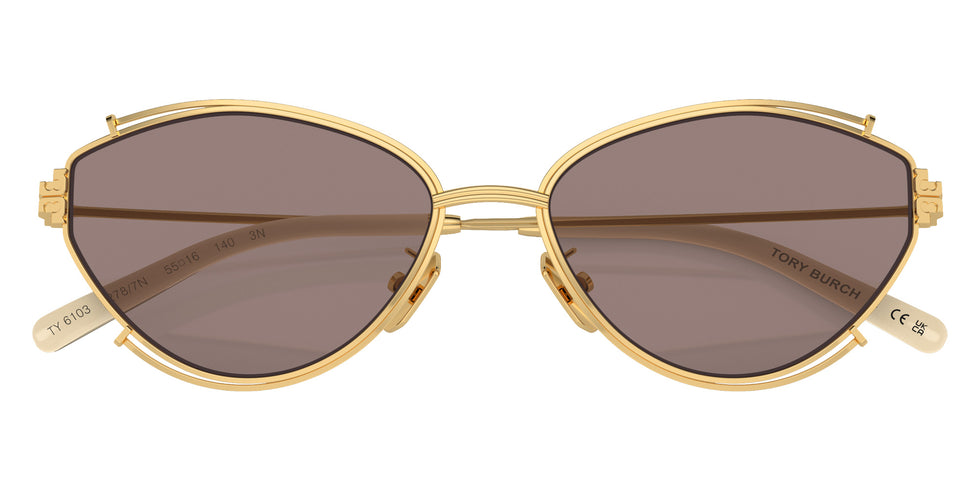 Tory Burch TY6103 32787N 55 - Shiny Gold / Light Purple Brown Mirrored #id:ty610332787n_s:100120