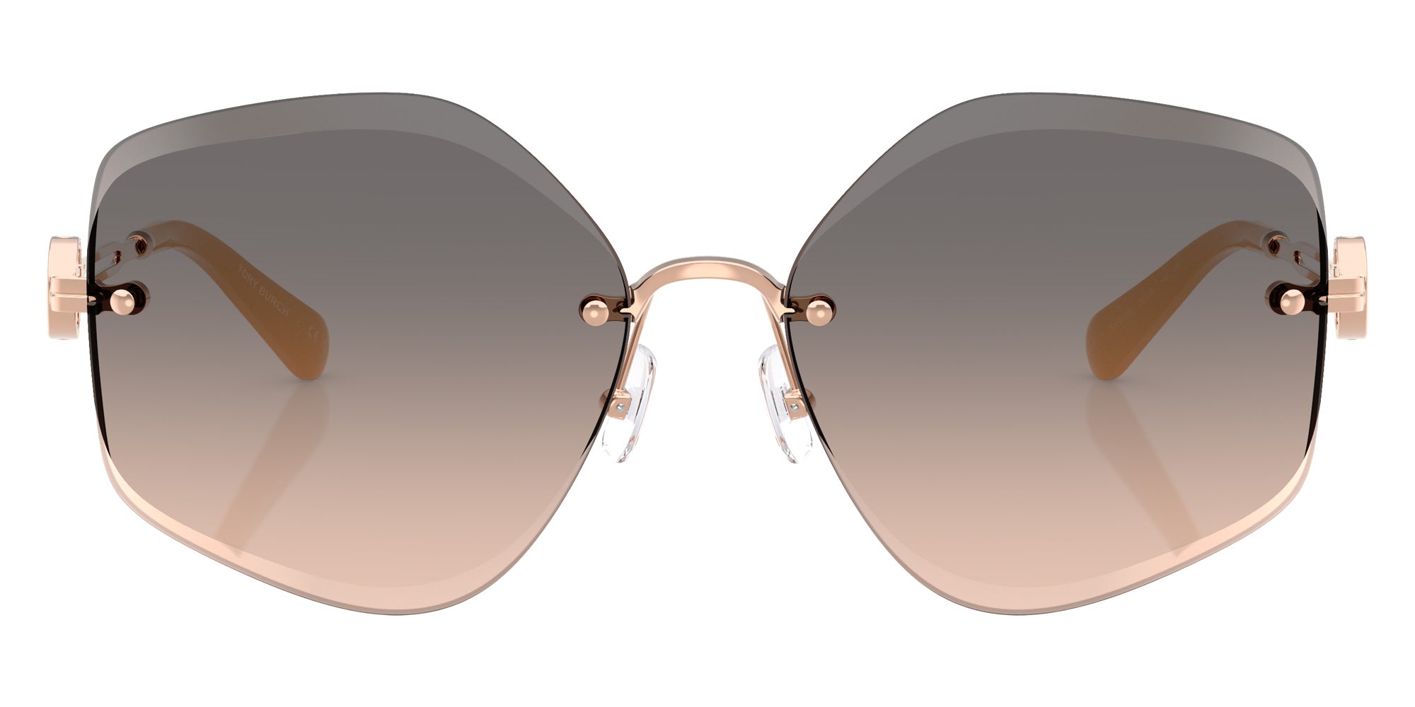 Tory Burch TY6111 3358G9 58 - Light Rose Gold / Light Brown Gradient Gray #id:ty61113358g9_s:100100