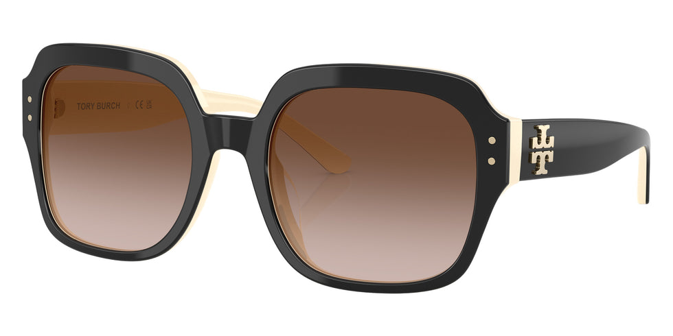 Tory Burch TY7143U 198813 56 - Black/Ivory / Brown Gradient #id:ty7143u198813_s:100105