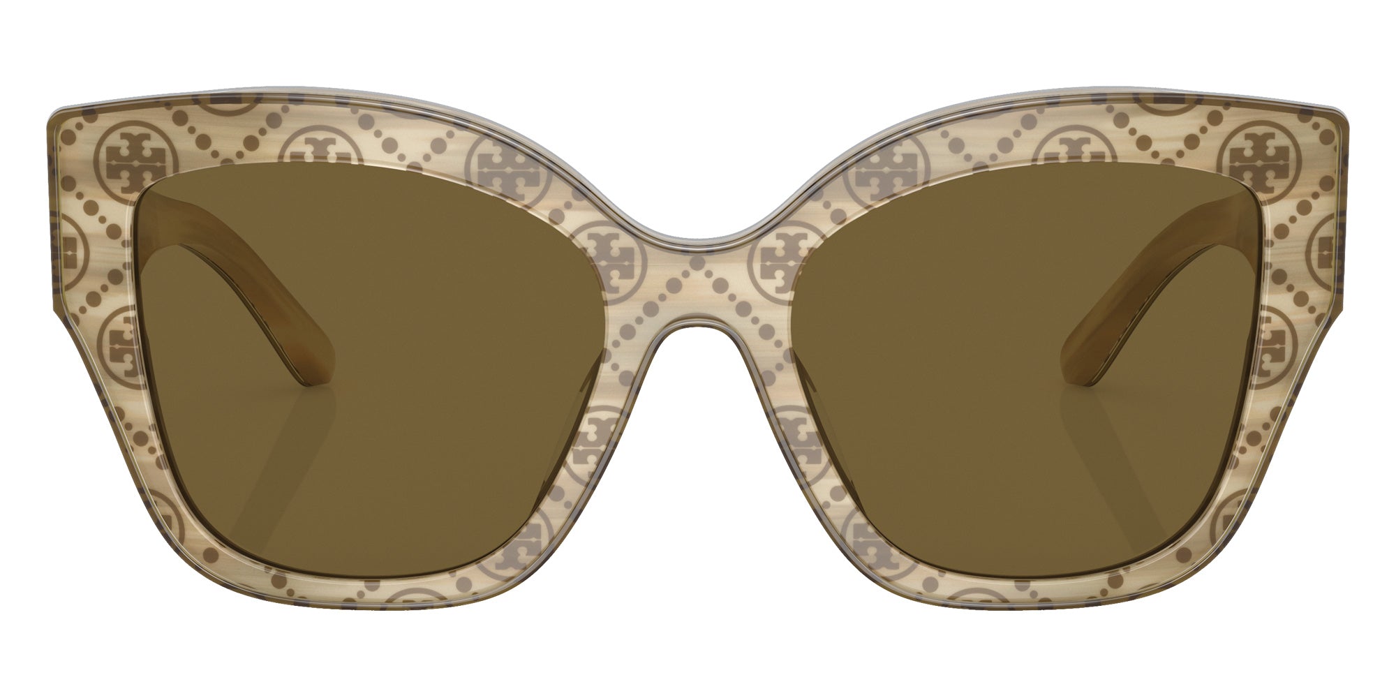 Tory Burch TY7184U 193373 54 - Ivory Horn With Olive Monogram / Solid Olive #id:ty7184u193373_s:100100