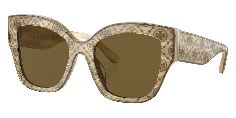 Tory Burch TY7184U 193373 54 - Ivory Horn With Olive Monogram / Solid Olive #id:ty7184u193373_s:100105