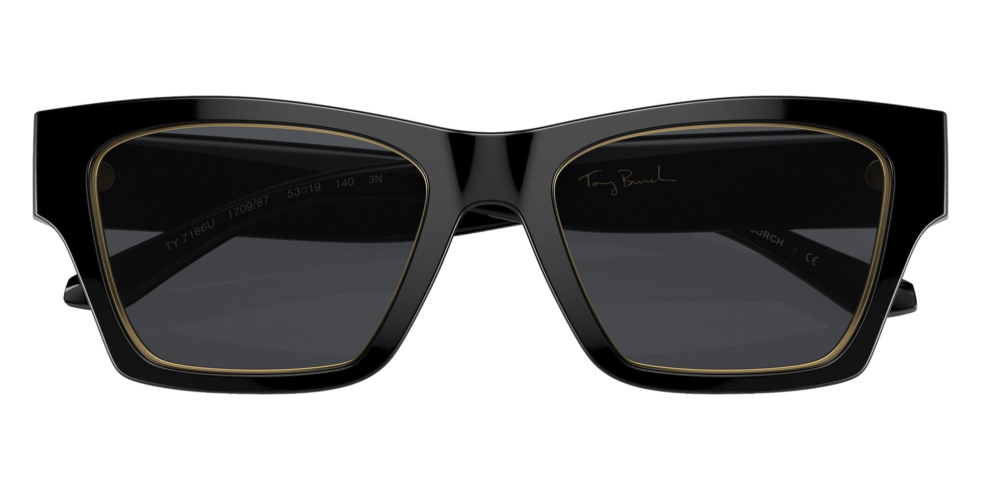 Tory Burch TY7186U 170987 53 - Black / Solid Gray #id:ty7186u170987_s:100120