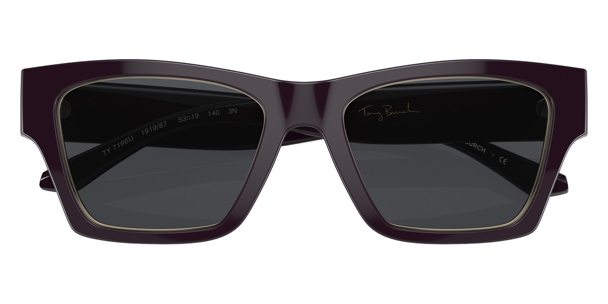 Tory Burch TY7186U 191987 53 - Ox Blood / Solid Gray #id:ty7186u191987_s:100120