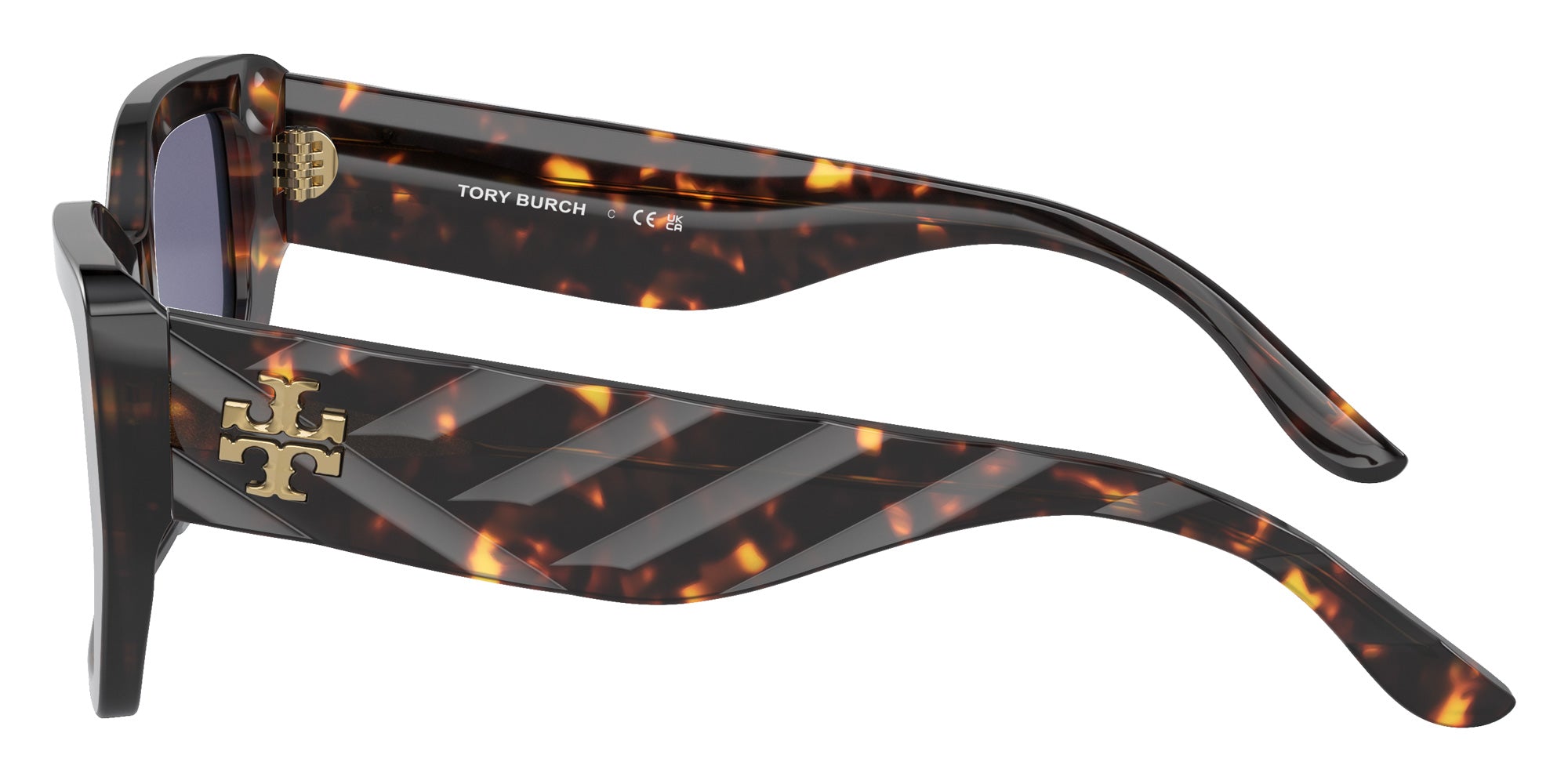 Tory Burch TY7187U 19441U 53 - Brown Tortoise / Dark Blue Violet Mirrored #id:ty7187u19441u_s:102110